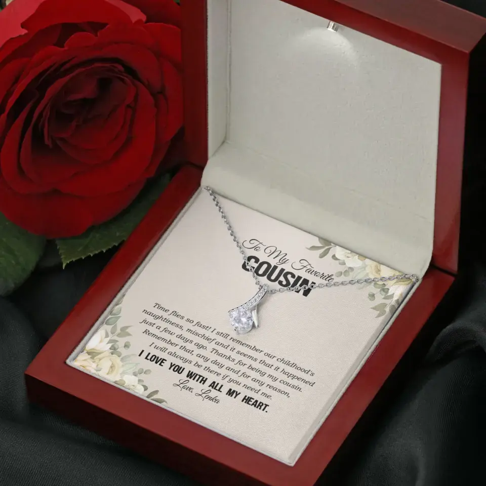 My Favorite Cousin I Love You With All My Heart Silver Jewellery - Image 48