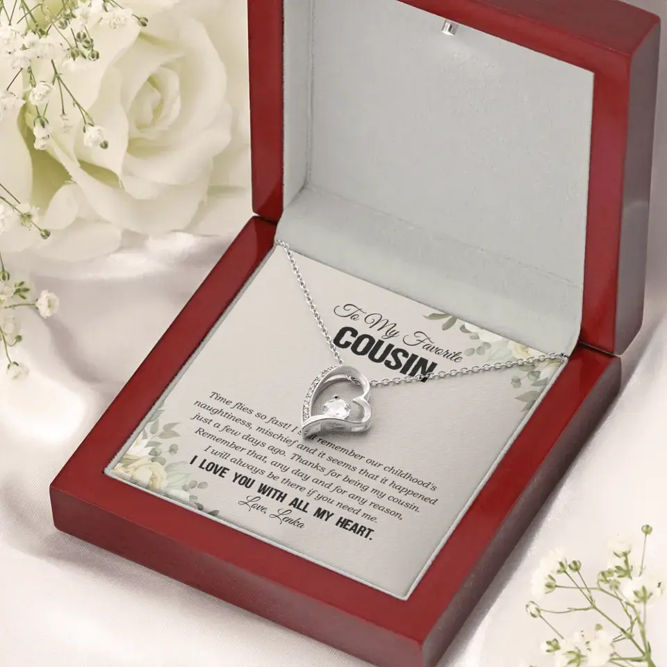 My Favorite Cousin I Love You With All My Heart Silver Jewellery - Image 85