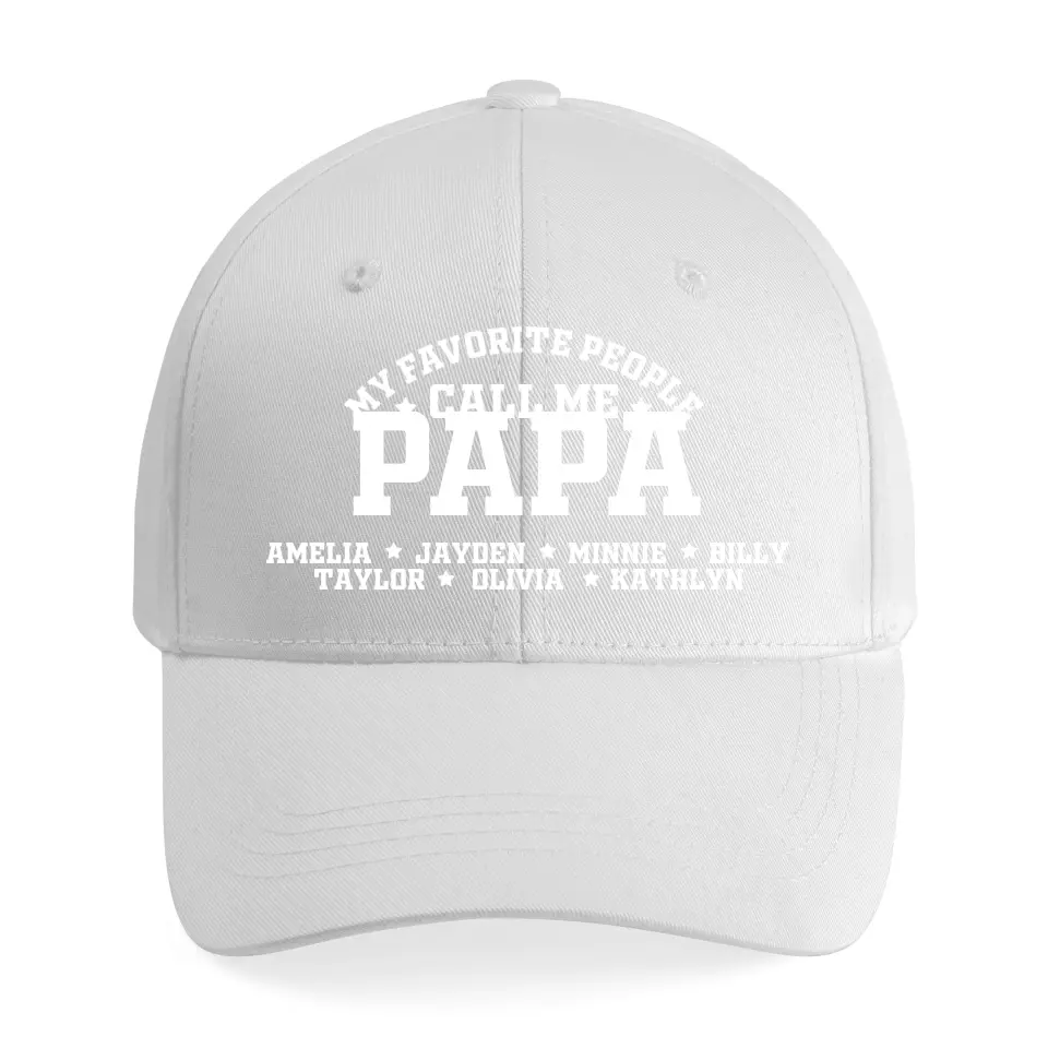My Favorite People Call Me Papa Personalized Embroidered Cap - Image 2