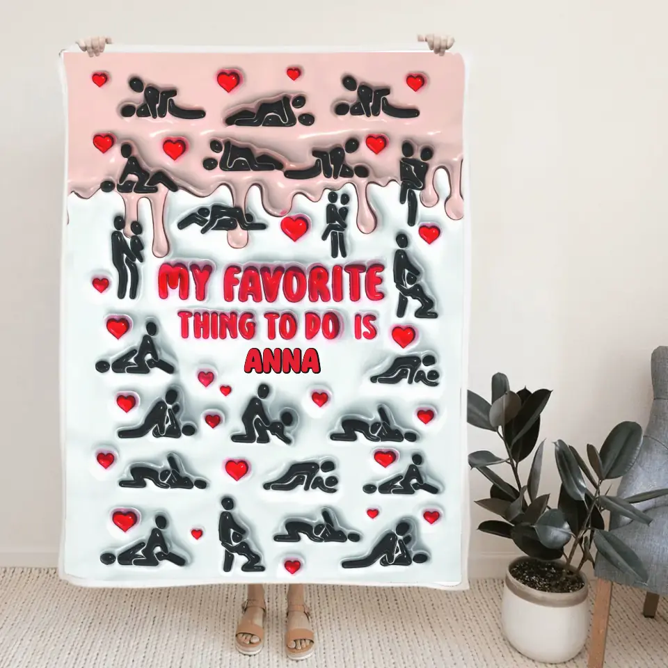 My Favorite Thing To Do Personalized Blanket - Image 2