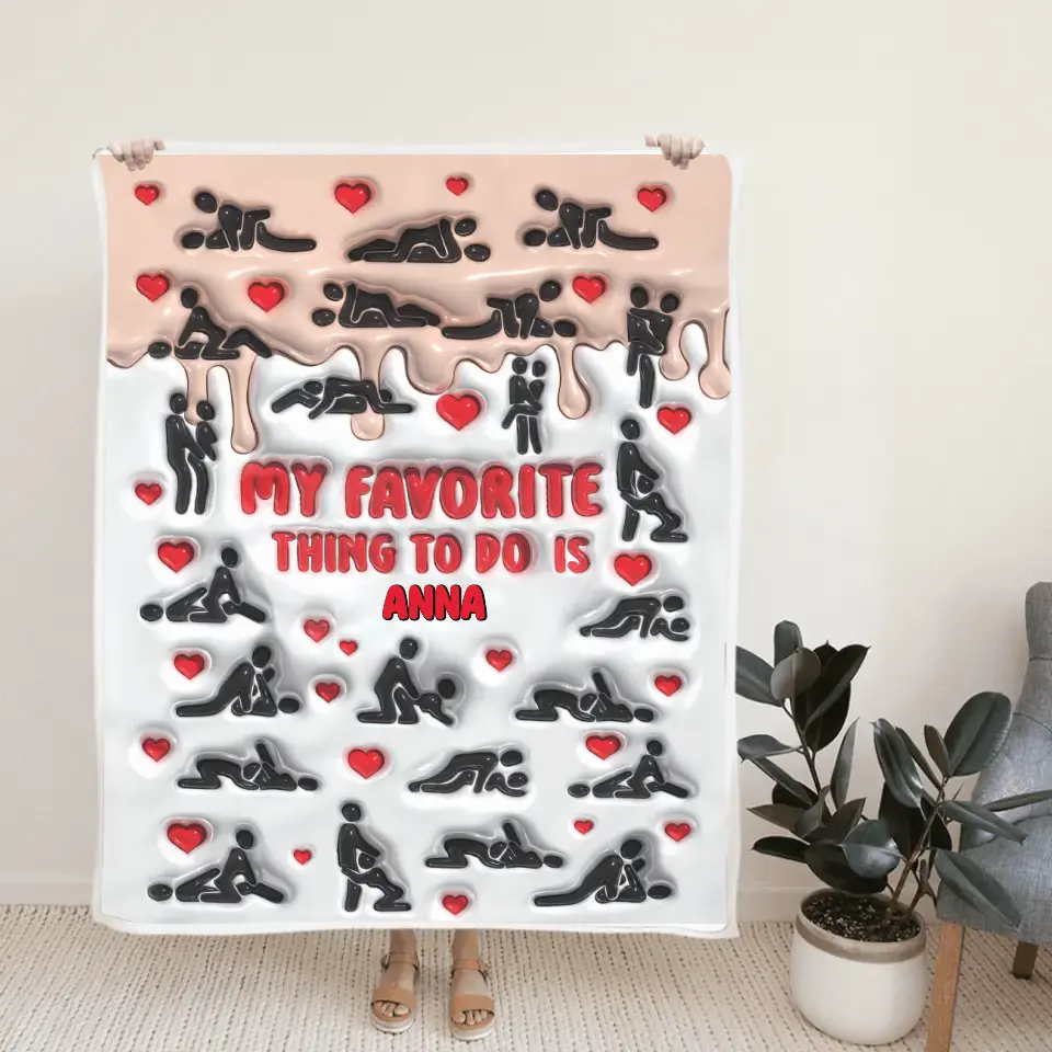 My Favorite Thing To Do Personalized Blanket - Image 3