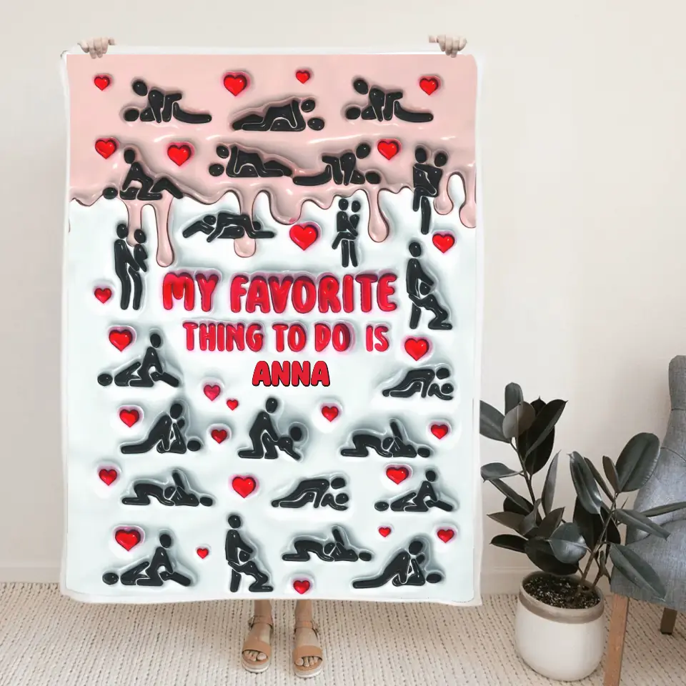 My Favorite Thing To Do Personalized Blanket - Image 4