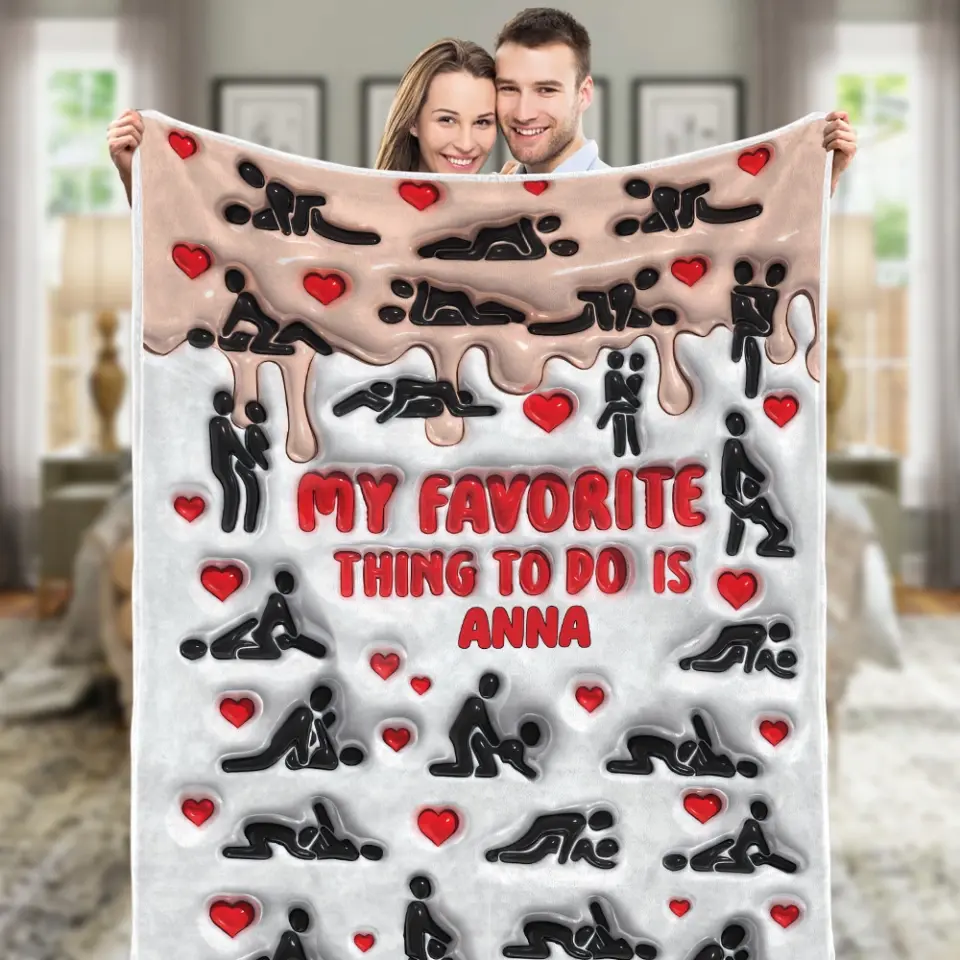 My Favorite Thing To Do Personalized Blanket - Image 8