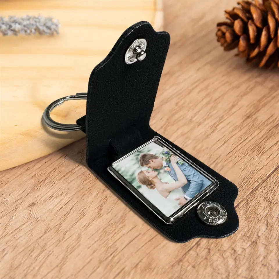 My Son In Law You Still Would Be One Upload Photo Leather Photo Keychain - Image 7