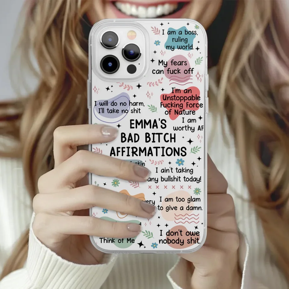 My Swear Affirmations - Self Gift, Gifts For Daughter, Friends - Personalized Clear Soft Phone Case - Image 3