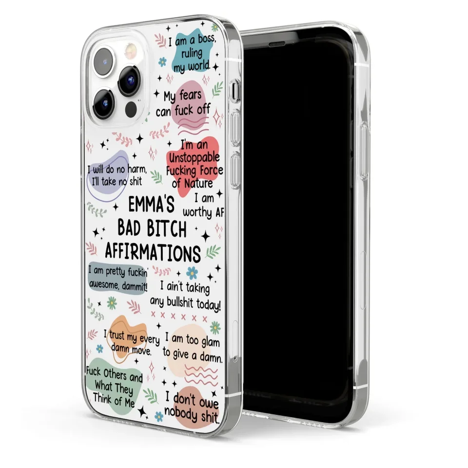 My Swear Affirmations - Self Gift, Gifts For Daughter, Friends - Personalized Clear Soft Phone Case - Image 6