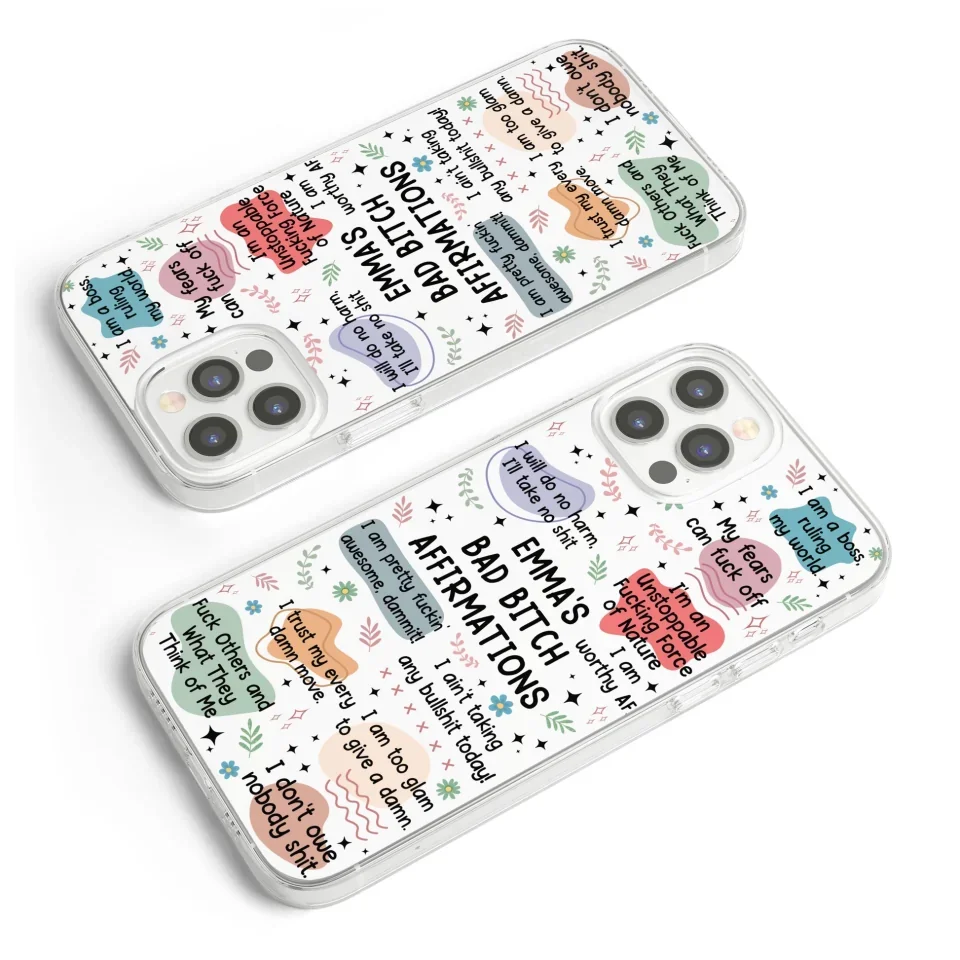 My Swear Affirmations - Self Gift, Gifts For Daughter, Friends - Personalized Clear Soft Phone Case - Image 7