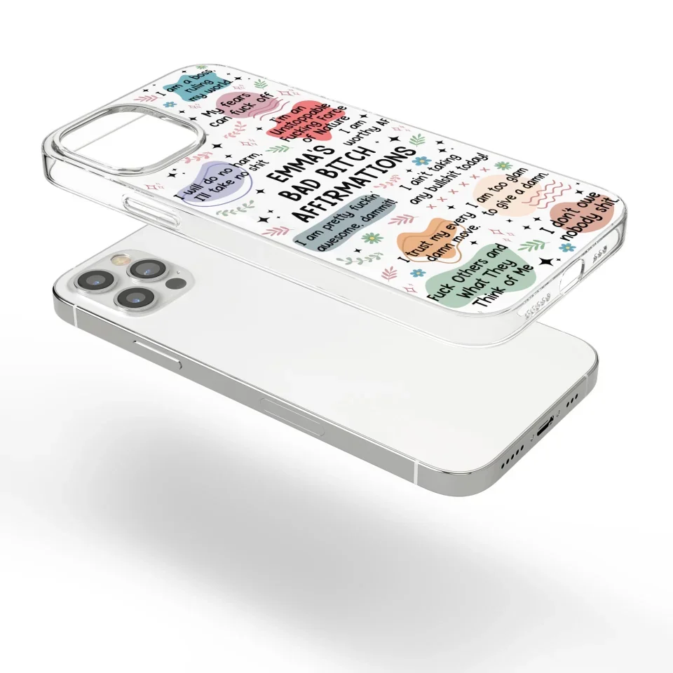My Swear Affirmations - Self Gift, Gifts For Daughter, Friends - Personalized Clear Soft Phone Case - Image 8