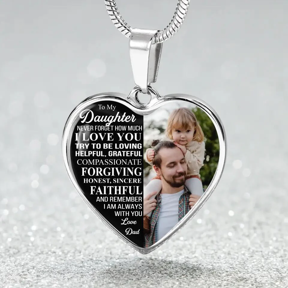 Never Forget How Much I Love You Personalized Necklace - Image 2