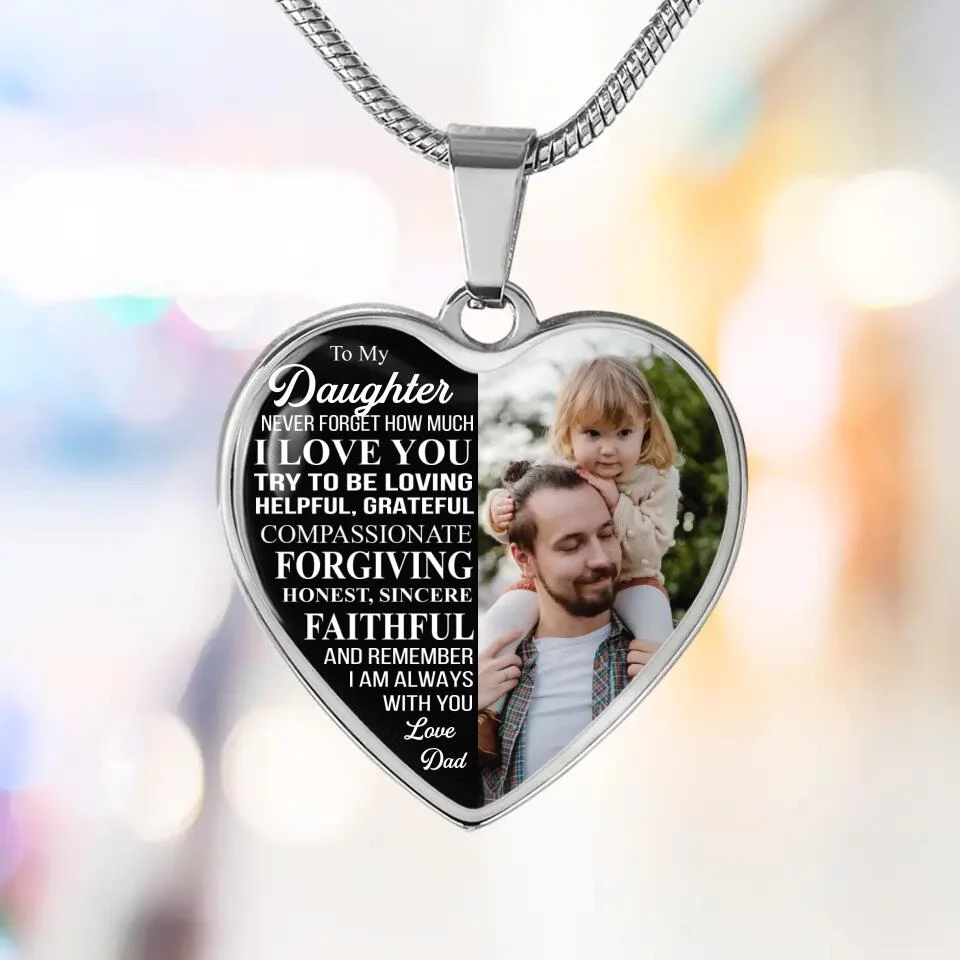 Never Forget How Much I Love You Personalized Necklace - Image 6