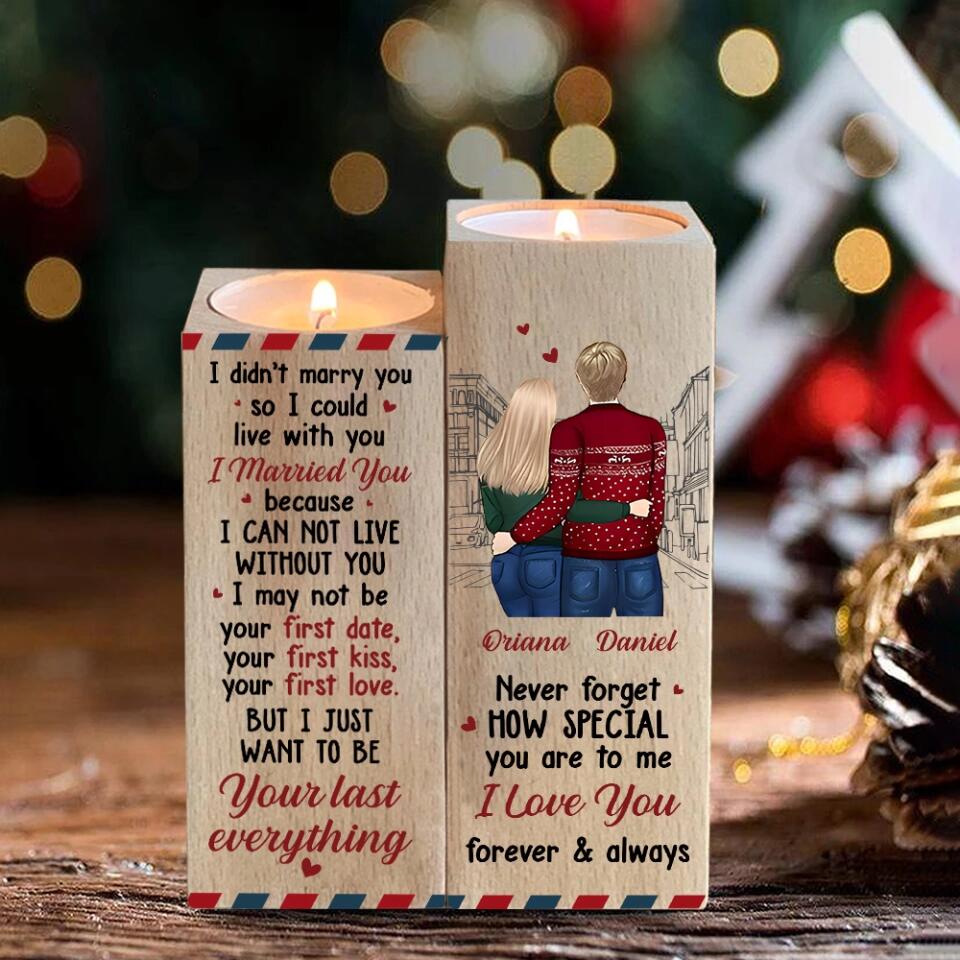 Personalized Valentine Gifts - Never Forget How Special You Are To Me Custom Wood Candle Holder Valentine Gift For Couples - Image 3