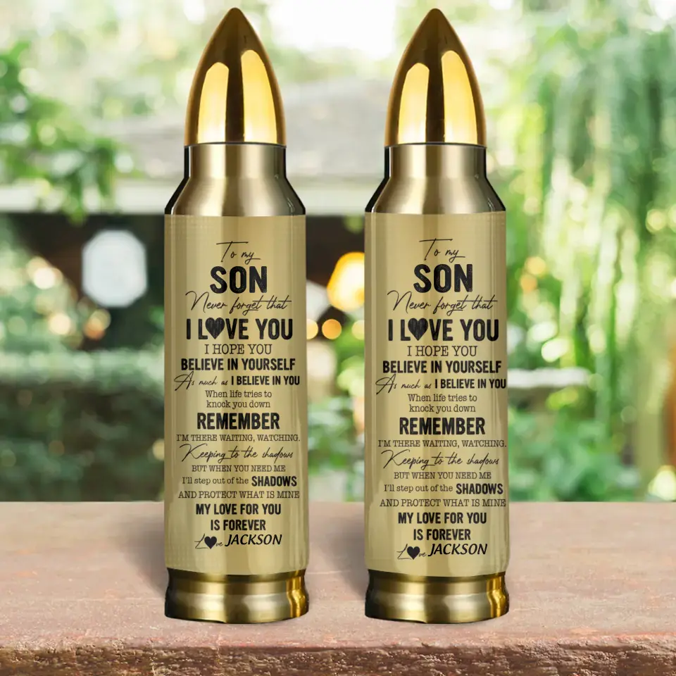 Never Forget That I Love You Personalized Bullet Tumbler - Image 3