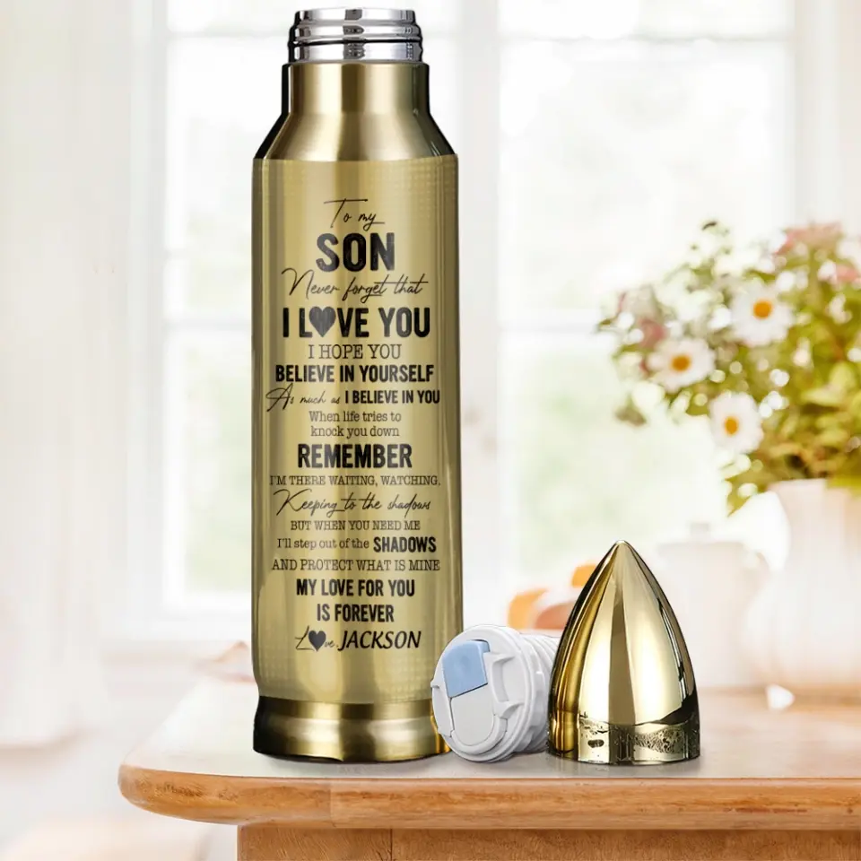 Never Forget That I Love You Personalized Bullet Tumbler - Image 5
