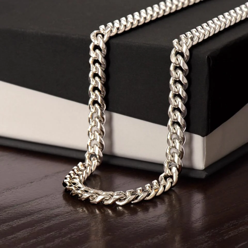 Milestone Anniversary Never Forget That I Love You - Personalized Cuban Chain - Image 4