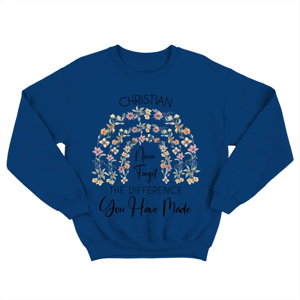 Never Forget the Difference You Have Made, Flower Rainbow Style for Women, Retirement Gift - Image 8