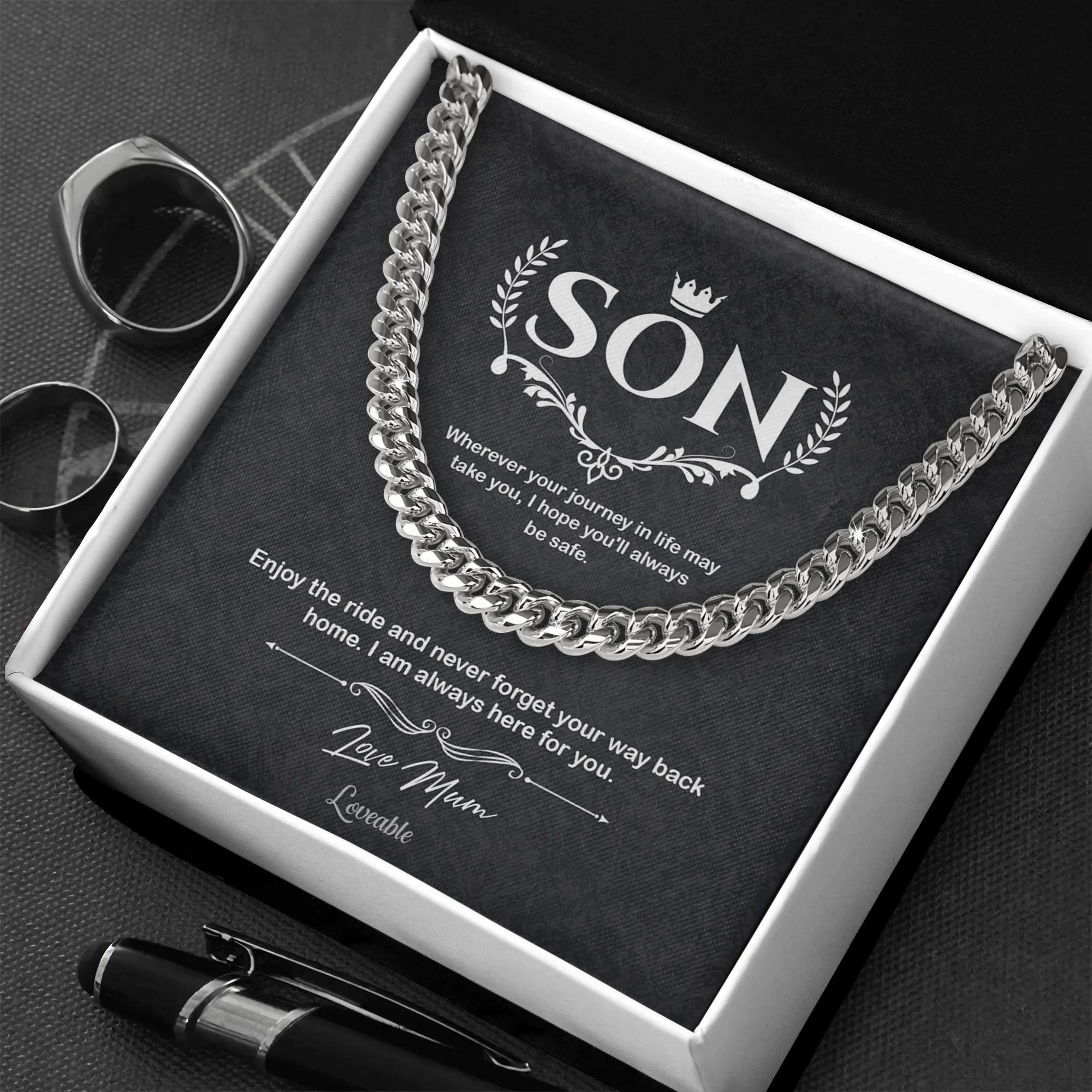 Enjoy the Ride And Never Forget Your Way Back Home Personalized Necklace - Image 2