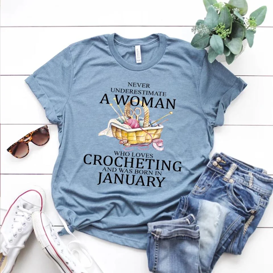 Never underestimate a woman who loves crocheting T-Shirt Sweater - Best Birthday Gift For Crocheting Lovers - 301IHPVSTS067 - Image 8