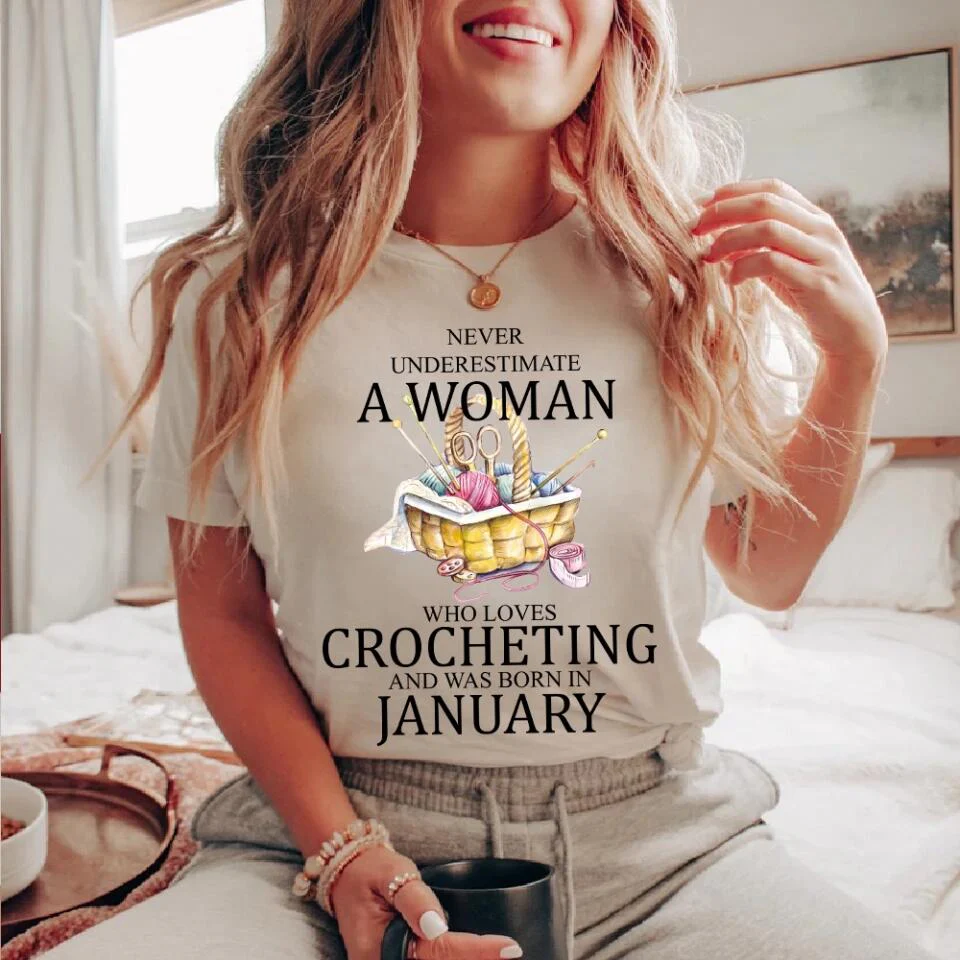 Never underestimate a woman who loves crocheting T-Shirt Sweater - Best Birthday Gift For Crocheting Lovers - 301IHPVSTS067 - Image 9