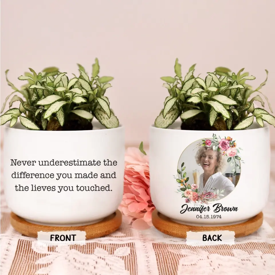 Never Underestimate the Difference You Made and the Lives You Touched Plant Pot Gift for Boss Coworker - Image 8