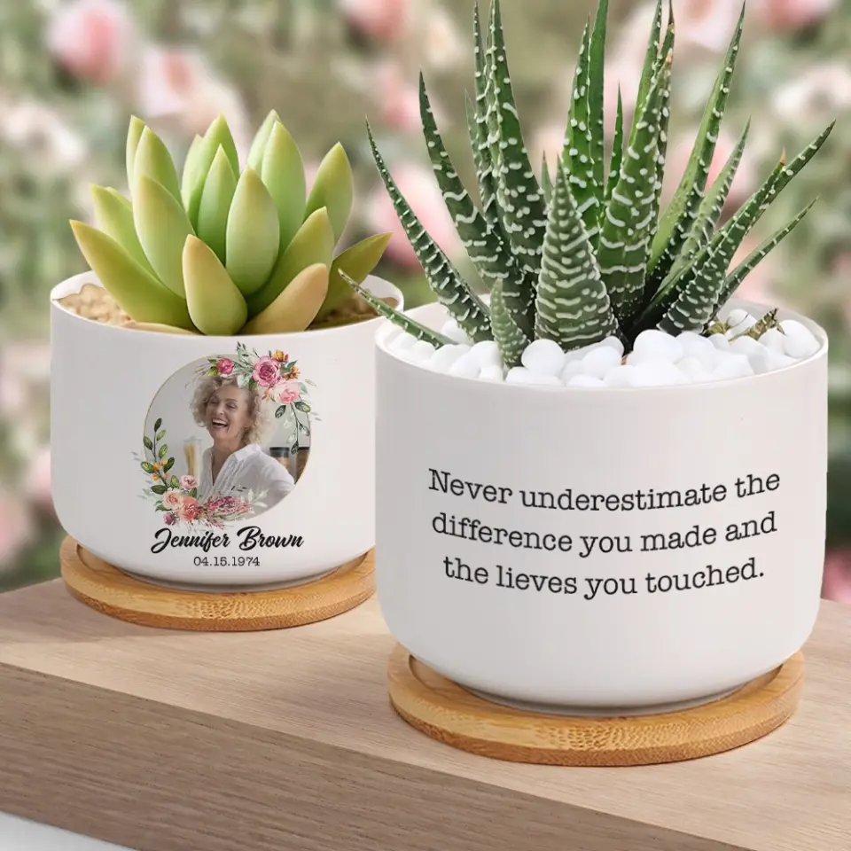 Never Underestimate the Difference You Made and the Lives You Touched Plant Pot Gift for Boss Coworker - Image 9