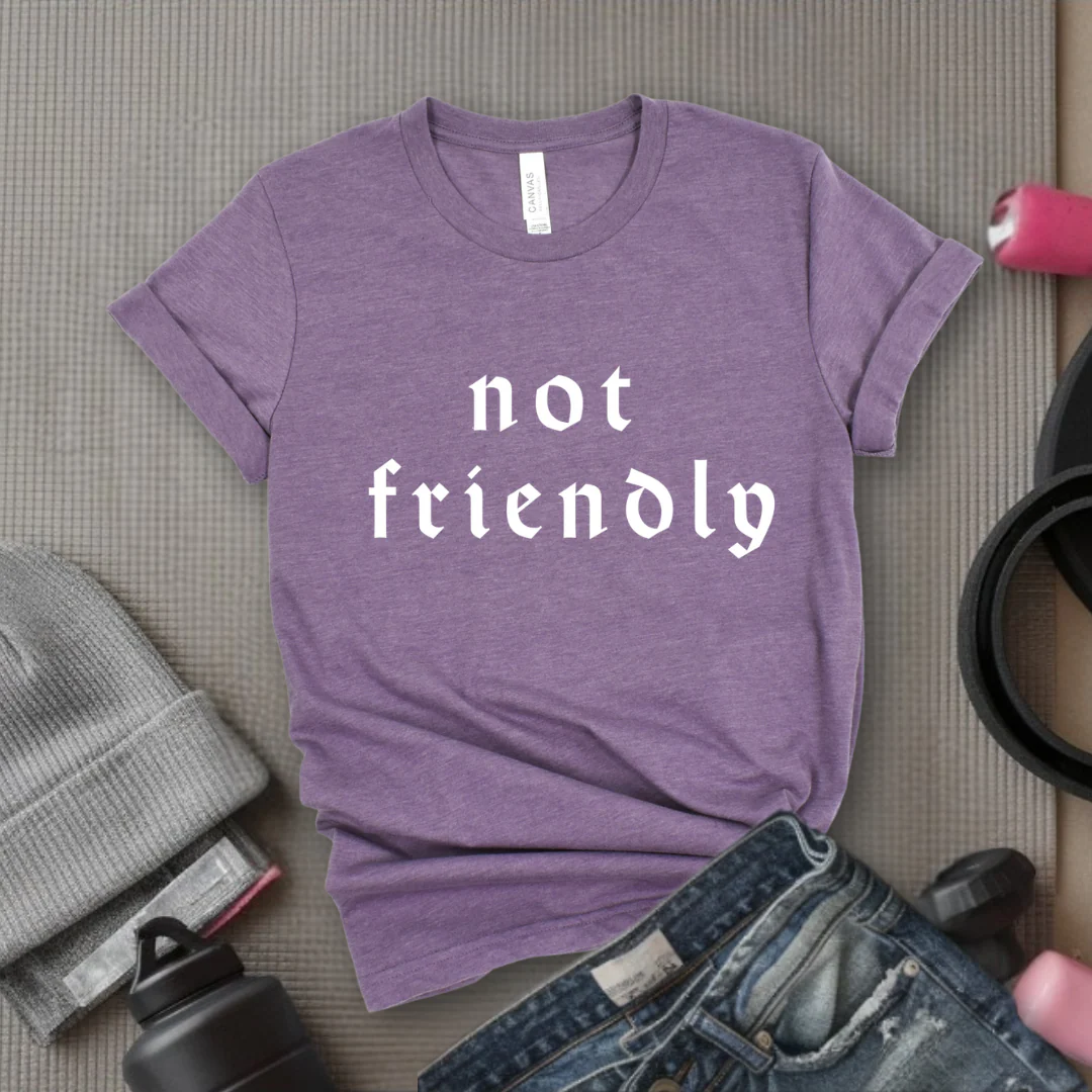 Not Friendly - Women Right T-Shirts - Unisex Jersey Short Sleeve Shirt - Gift for Her - Bella Canvas 3001 - Image 7