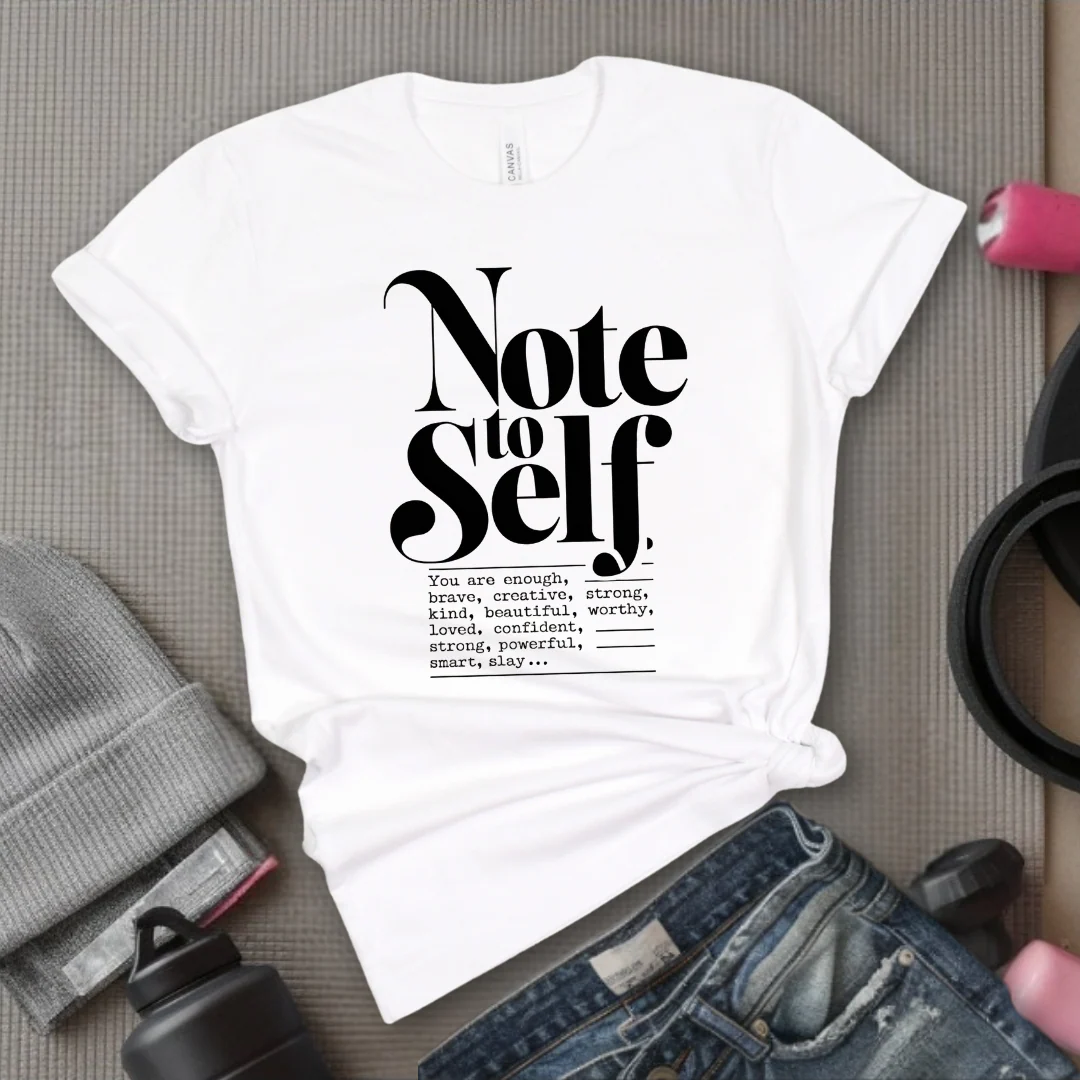 Note To Self T-shirt - Mental Health Shirt - Love Yourself Tee - Inspirational Shirt - Motivational Saying Gift - Bella Canvas 3001 - Image 5