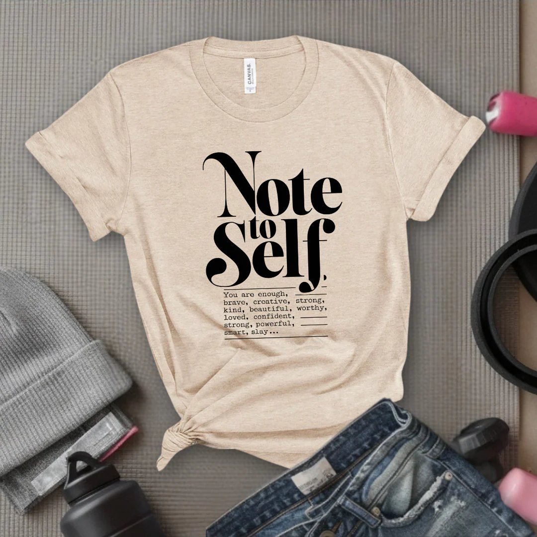 Note To Self T-shirt - Mental Health Shirt - Love Yourself Tee - Inspirational Shirt - Motivational Saying Gift - Bella Canvas 3001 - Image 8