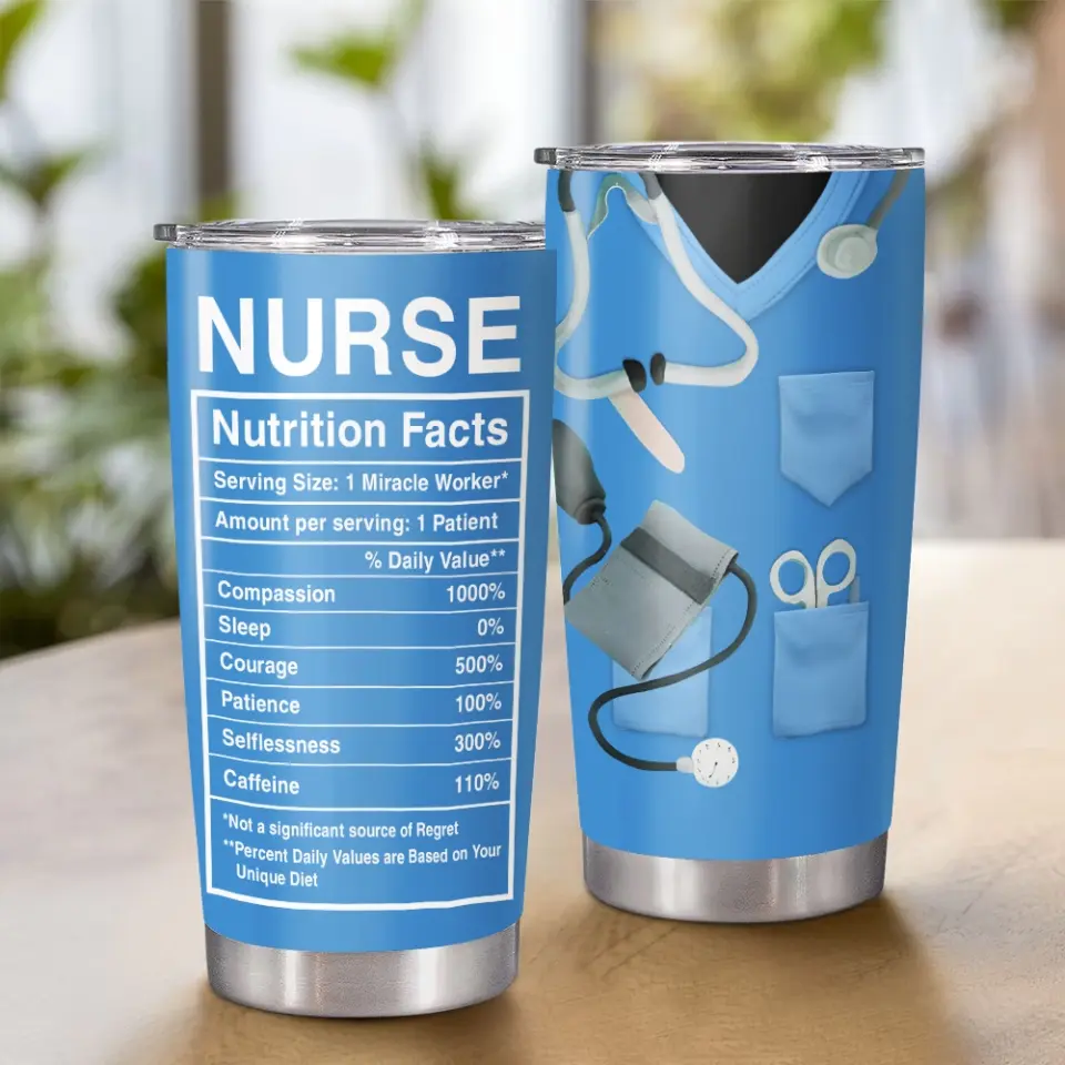 Nurse Nutrition Facts - Stainless Steel Tumbler - Gift For Nurse or Future Nurse - Image 4