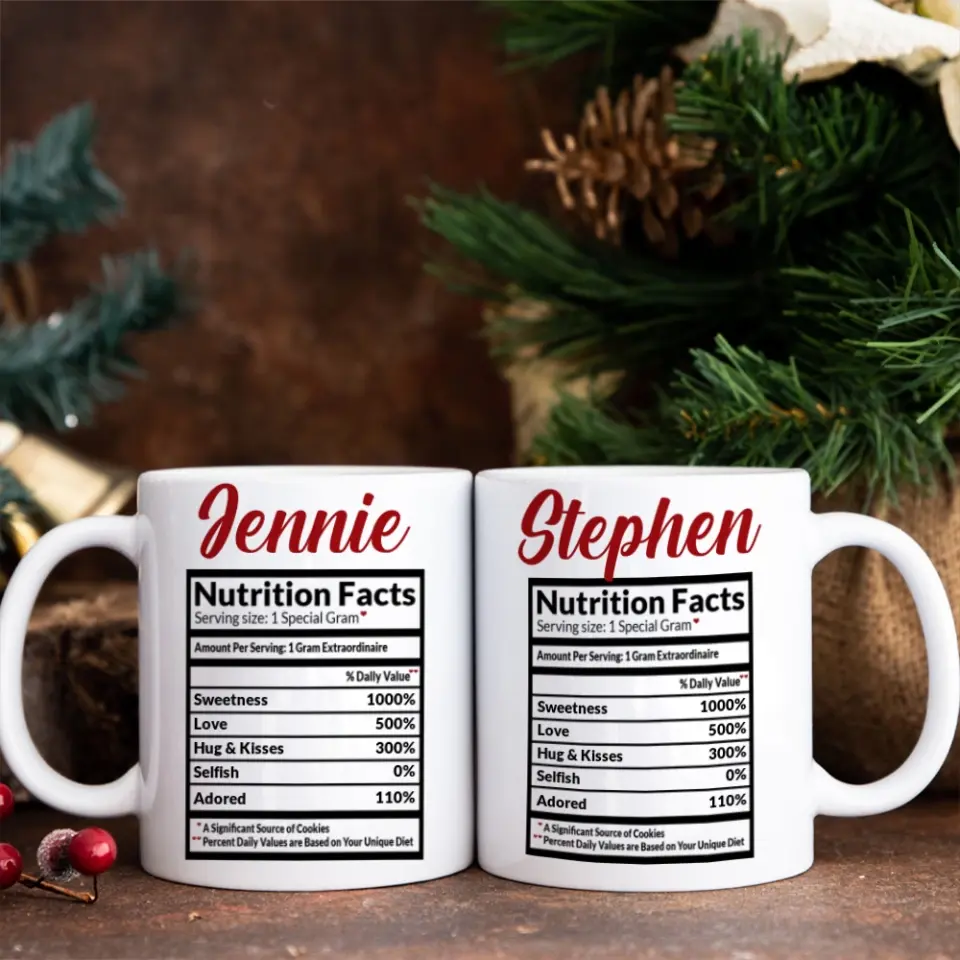 Nutrition Facts Custom White Mug - Image 5