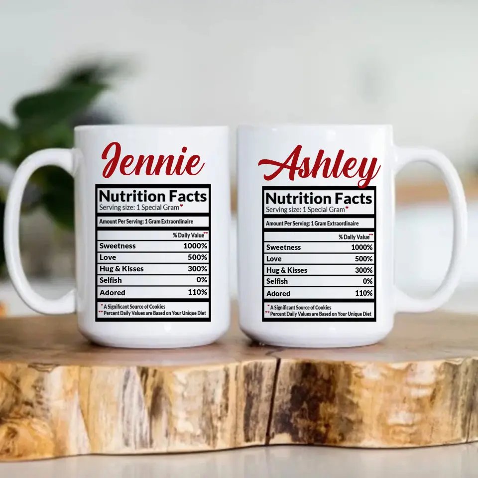 Nutrition Facts Custom White Mug - Image 6