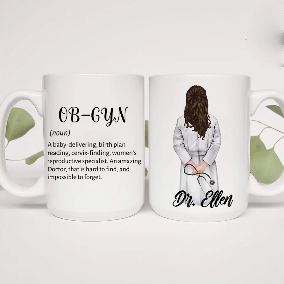 OB-GYN Description - White Mug - Thank You Gift For Obgyn - Image 12