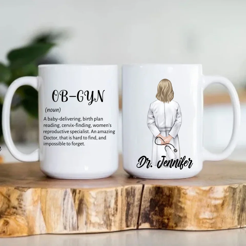 OB-GYN Description - White Mug - Thank You Gift For Obgyn - Image 7
