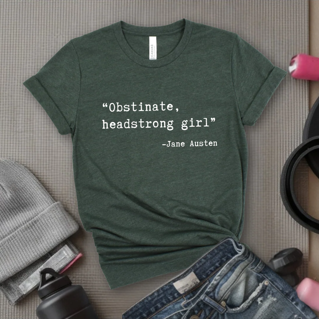 Obstinate, Headstrong Girl - Retro Sarcastic T-Shirt - Women Right Shirts - Unisex Jersey Short Sleeve Shirt - Gift for Her - Bella Canvas 3001 - Image 3