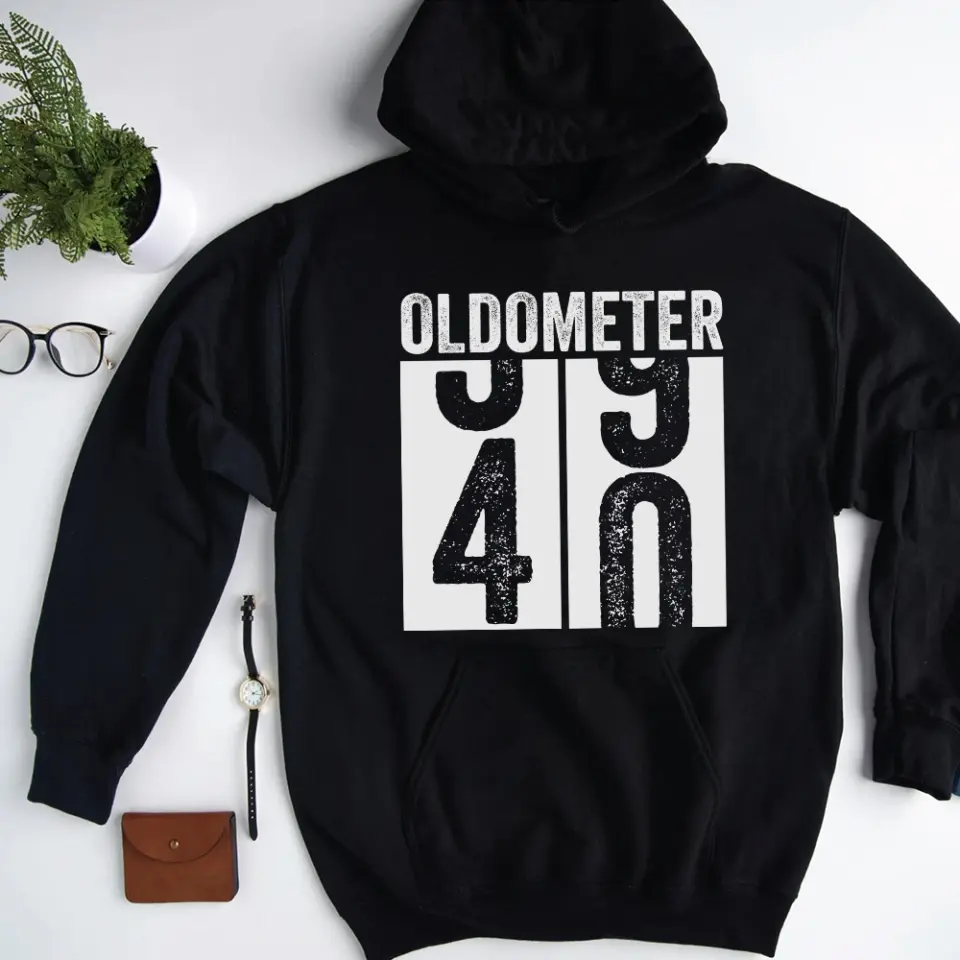 Oldometer Funny Vintage 50 60 70 Personalized Hoodie - Image 2