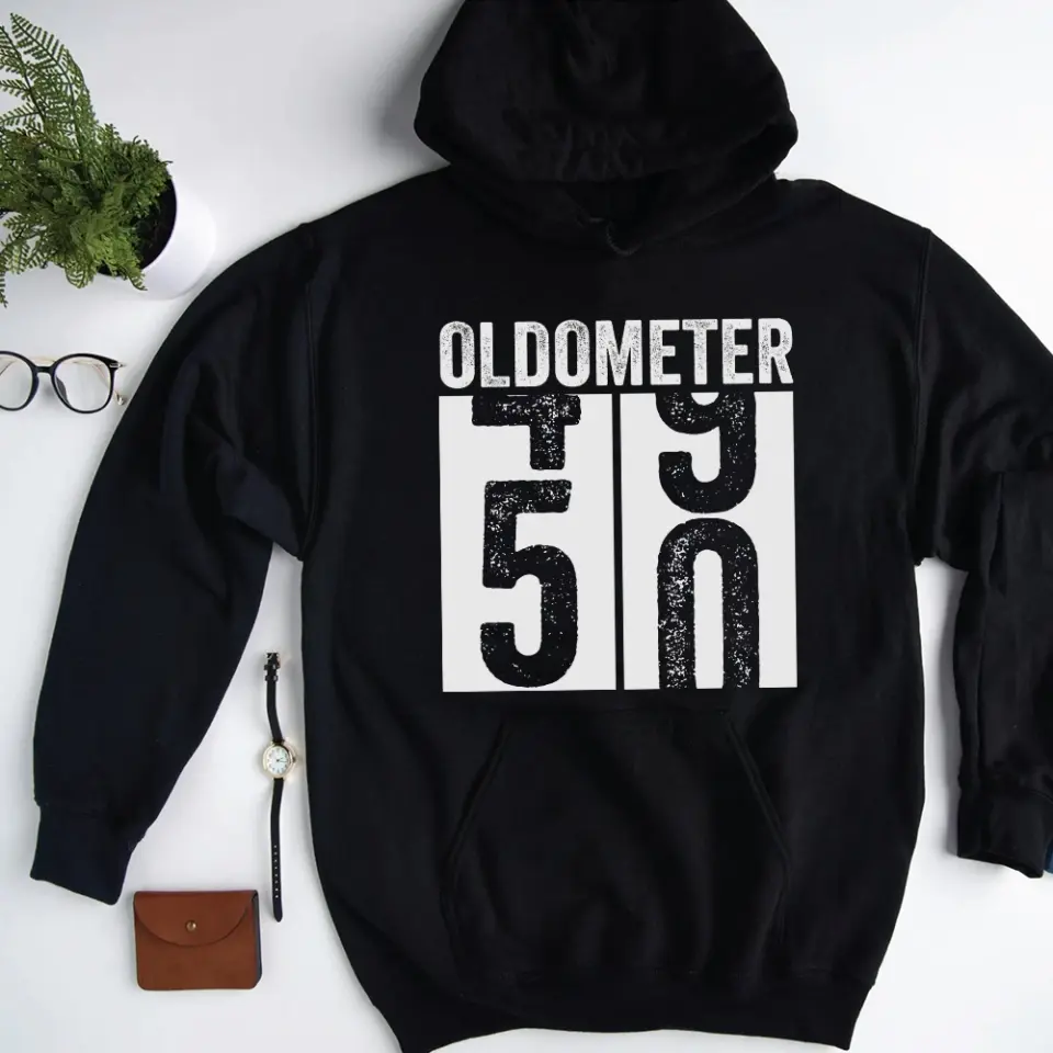 Oldometer Funny Vintage 50 60 70 Personalized Hoodie - Image 3