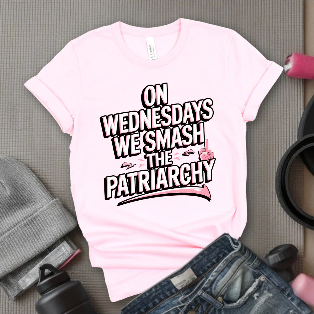 On Wednesday We Smash The Patriarchy T-Shirt - Empower Women Tee - Feminist Gift - Girl Power Top - Bella Canvas 3001 - Image 6