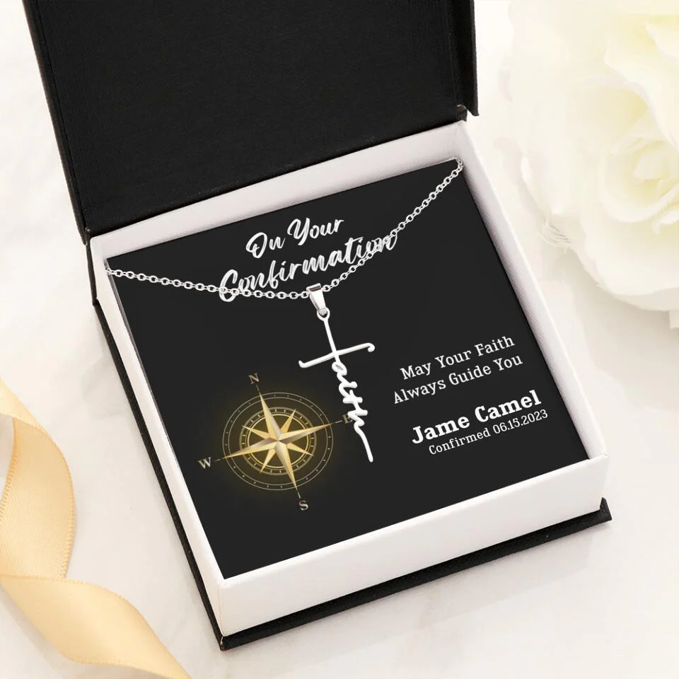 On Your Confirmation May Your Faith Guide You Personalized Cross  Confirmation Gifts For Boy, Son - Image 12