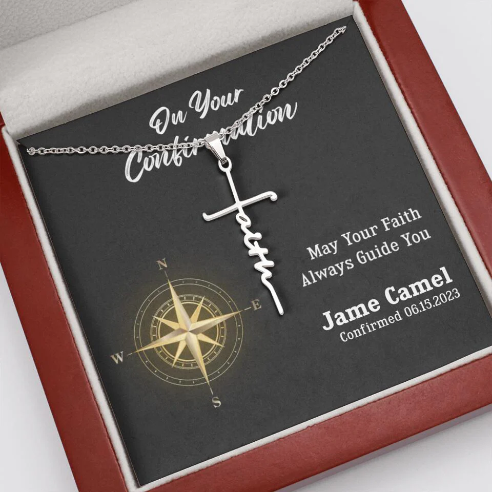 On Your Confirmation May Your Faith Guide You Personalized Cross  Confirmation Gifts For Boy, Son - Image 16
