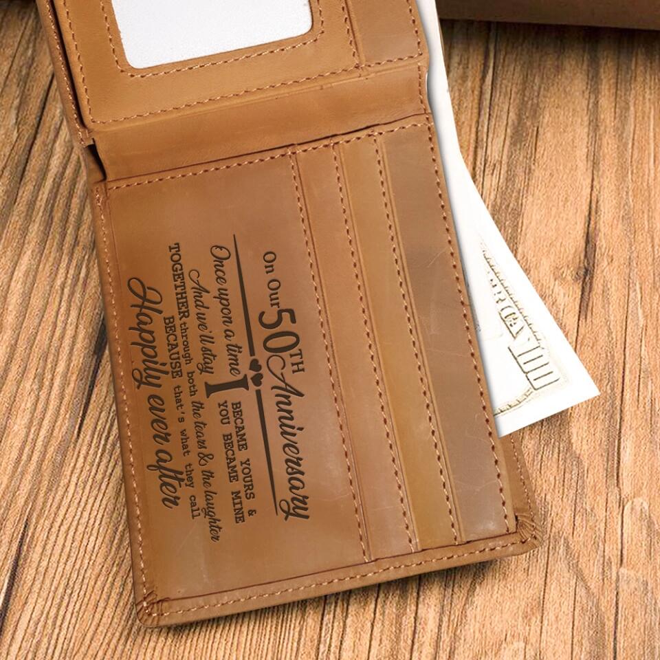 Once Upon A Time And We'll Stay - Personalized Leather Wallet - 1st Anniversary Gift For Him - Image 6