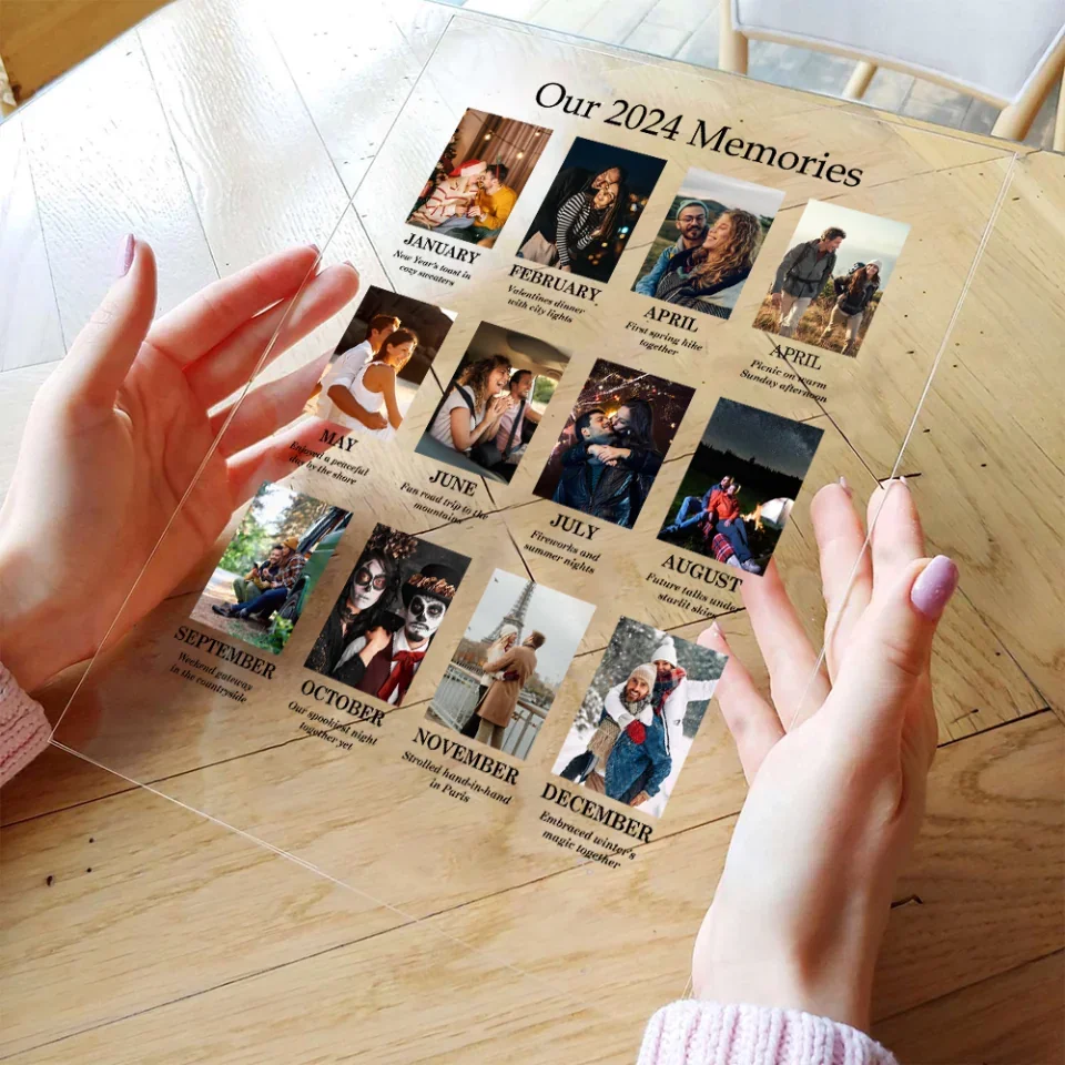 Our 2024 Memories Custom Upload Photo - Personalized Image & Year Acrylic Plaque - Self Gift - Gift for Couples - Image 3