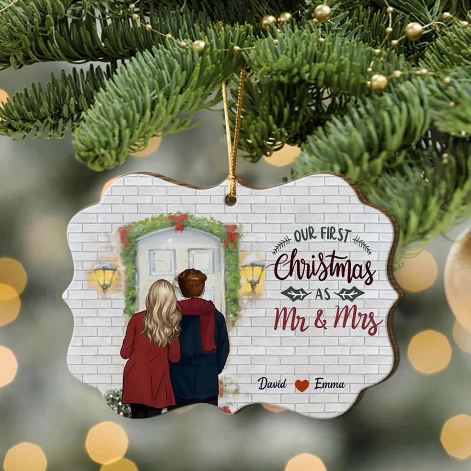 Our First Christmas - Personalized Wooden Ornament - Christmas Gift For Couple - Image 6