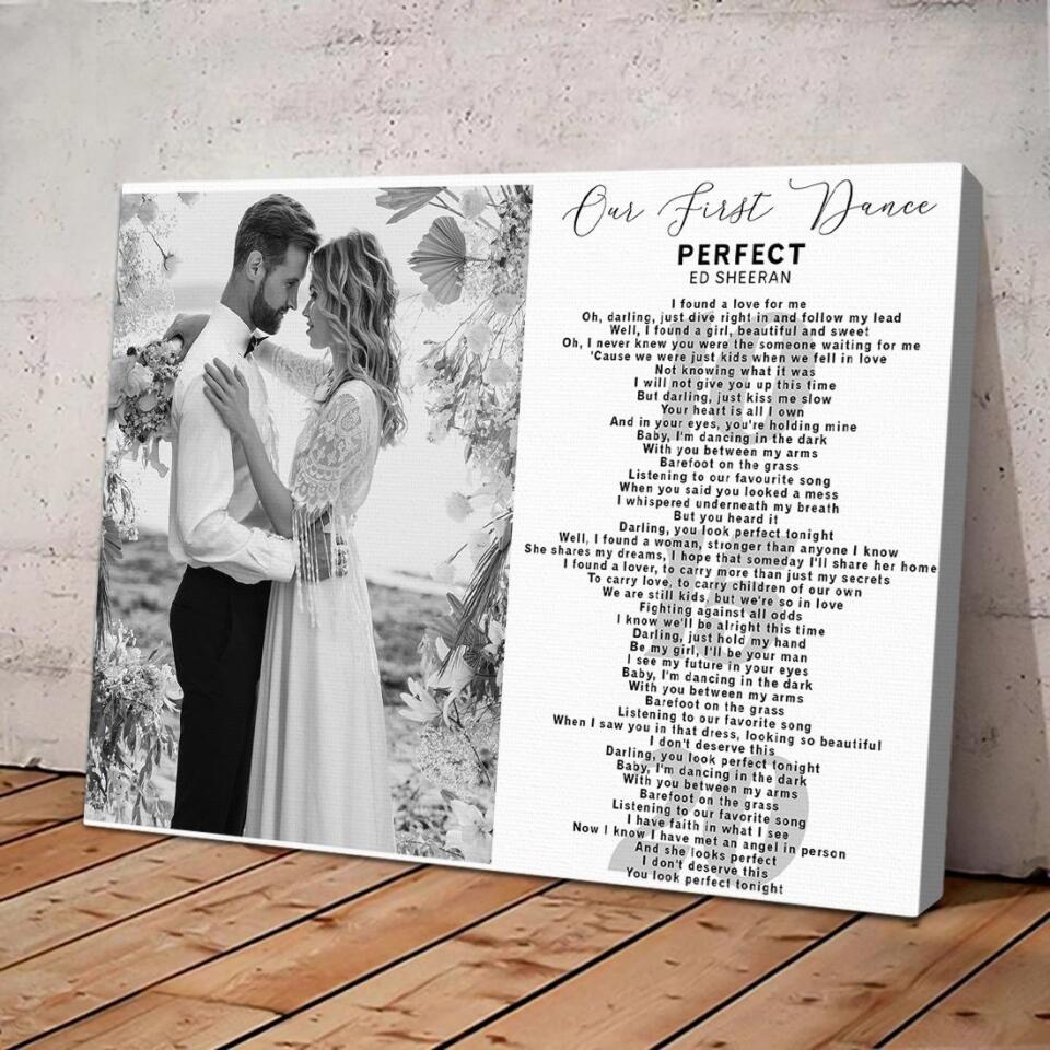Our First Dance Favorite Song Lyrics Custom Canvas Poster Anniversary Gifts - Image 3