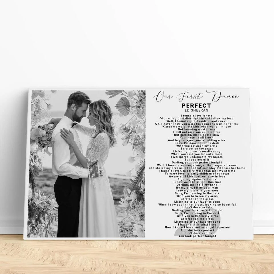 Our First Dance Favorite Song Lyrics Custom Canvas Poster Anniversary Gifts - Image 4