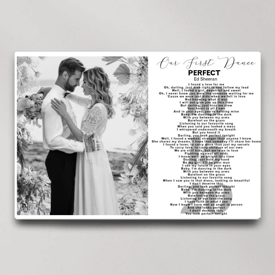 Our First Dance Favorite Song Lyrics Custom Canvas Poster Anniversary Gifts - Image 5
