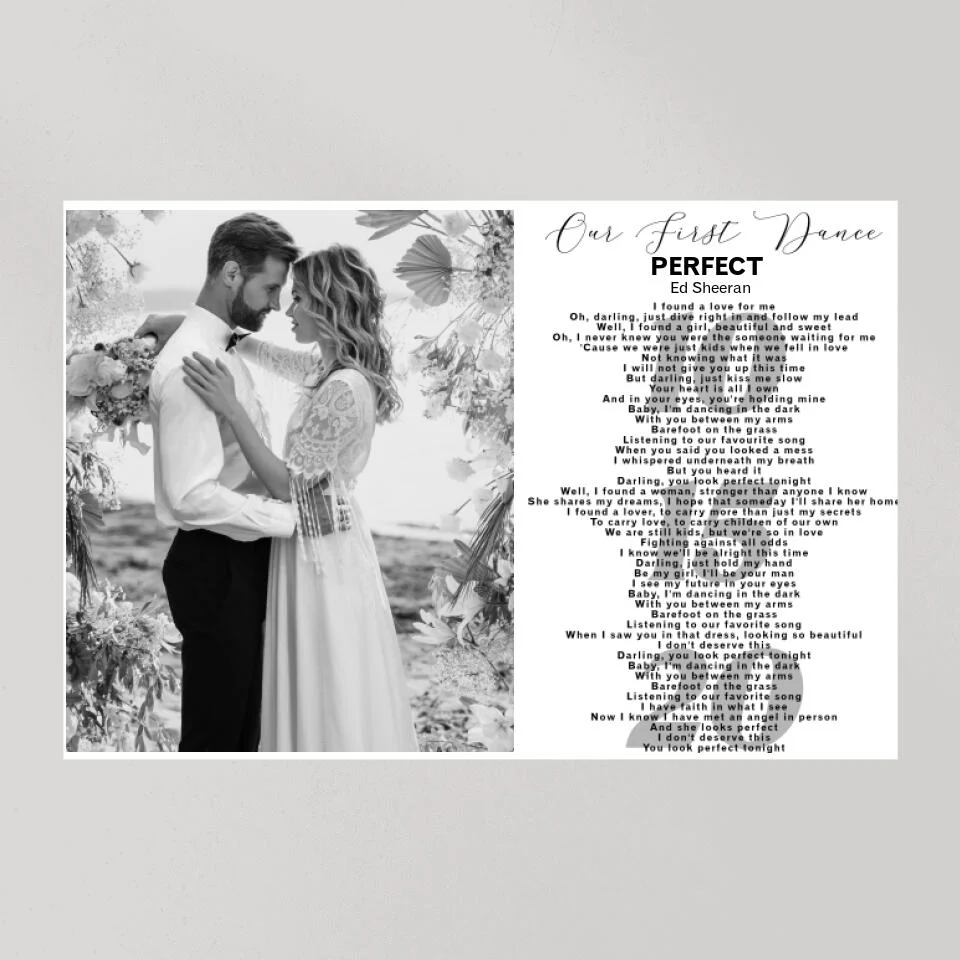 Our First Dance Favorite Song Lyrics Custom Canvas Poster Anniversary Gifts - Image 7
