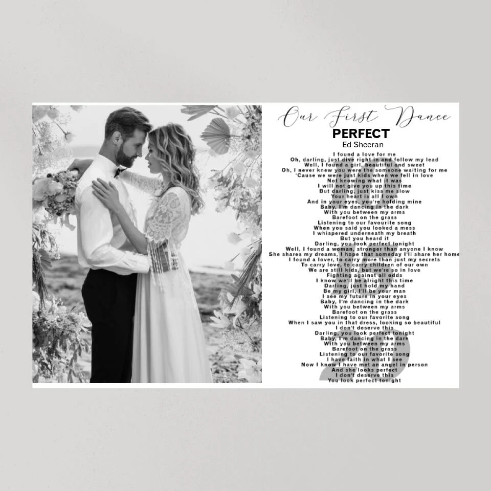 Our First Dance Favorite Song Lyrics Custom Canvas Poster Anniversary Gifts - Image 8