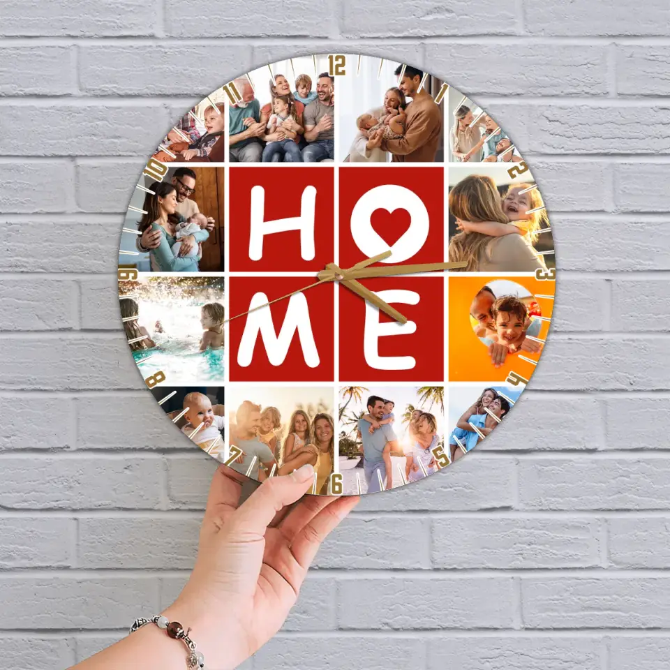 Our Home With Love Upload Photo Wall Clock - Image 3