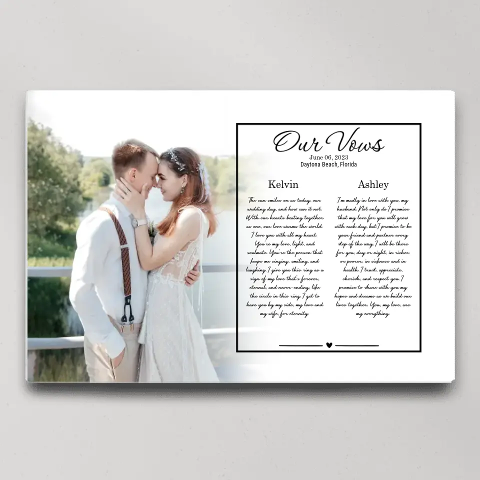 Our Vows - Personalized Canvas Poster - Wedding Gift For Couple | 305IHPBNCA609 - Image 4