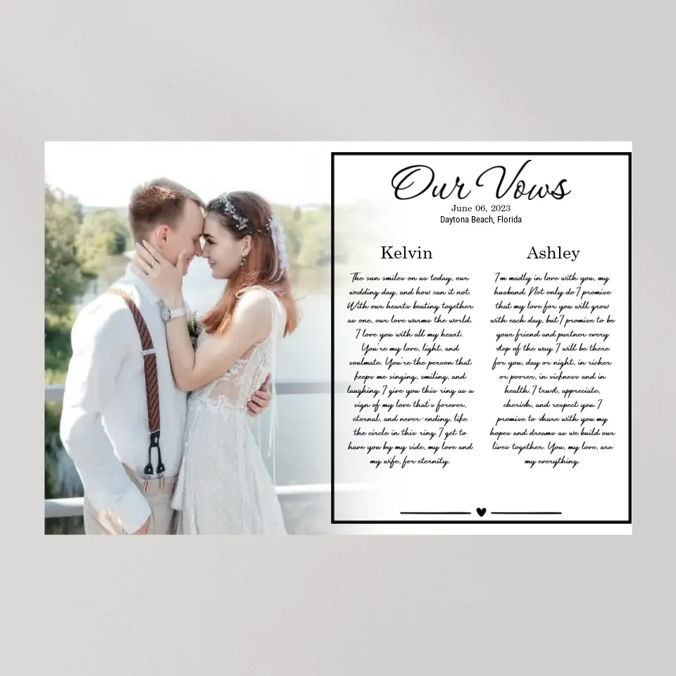 Our Vows - Personalized Canvas Poster - Wedding Gift For Couple | 305IHPBNCA609 - Image 9