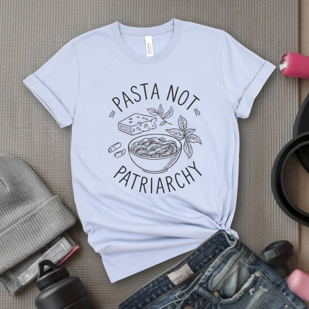 Pasta not Patriarchy Noodle - Feminist Women Empowerment Shirt - R.B.G Tshirt - Gifts for Feminists - Bella Canvas 3001 - Image 6